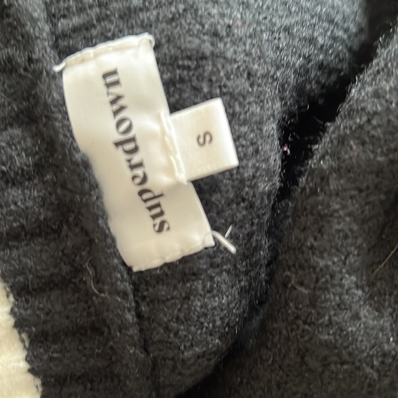 SUPERDOWN Varsity Balck & White button down sweater dress-SMALL - Picture 4 of 5